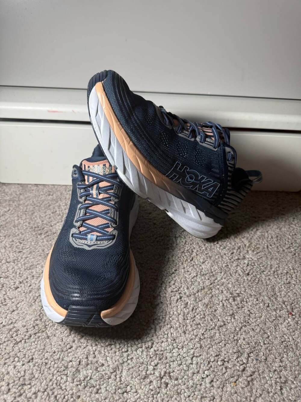 HOKA Bondi 8 Sneakers Navy Blue White